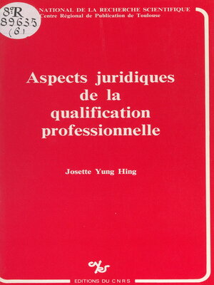 cover image of Aspects juridiques de la qualification professionnelle